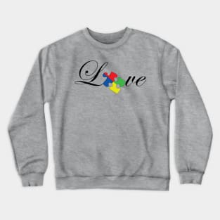 Autism Awareness Love Puzzle Piece Crewneck Sweatshirt